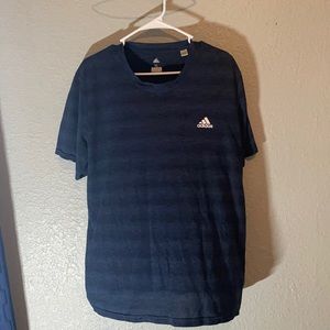Blue Adidas Shirt with a minimalistic pattern